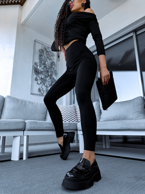 THERMO leggings "PERFECT BODY LM819" - BLACK PRE-ORDER